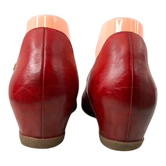 DANSKO Loralie Mary Jane Wedge in Red Burnished Nubuck Leather Women's 9.5 / 10 - Picture 10 of 14